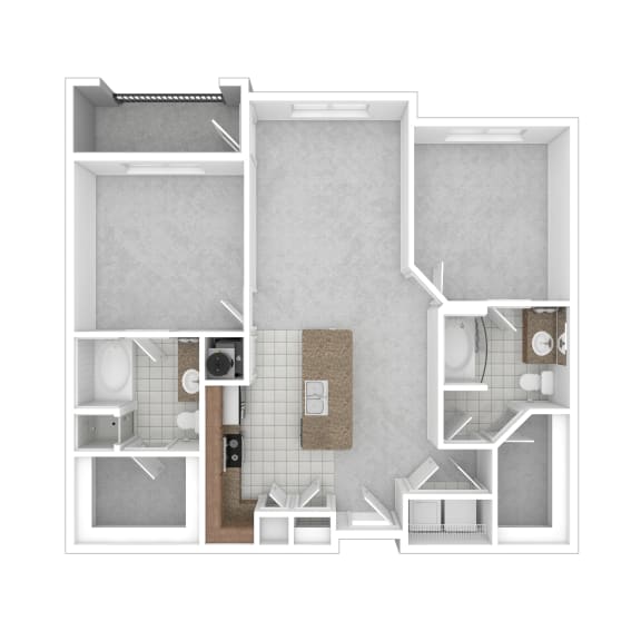 Sawgrass Creek Apartments in New Port Richey, FL photo of a two bedroom floorplan