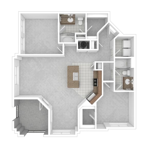 Sawgrass Creek Apartments in New Port Richey photo of a two bedroom floorplan