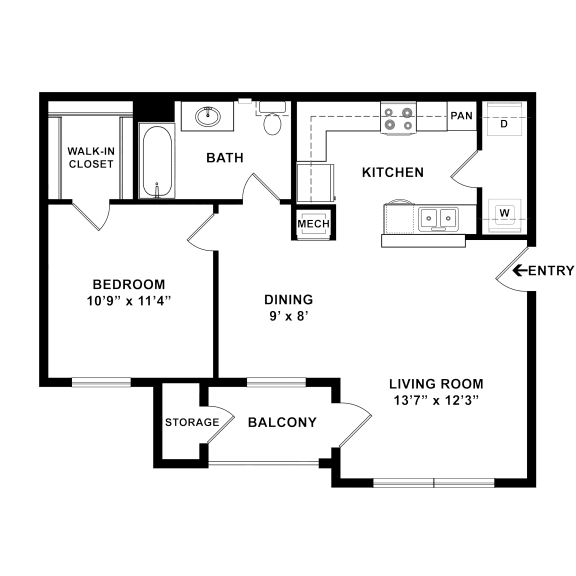 Addis_LA_Apartment_SugarMill_1 bedroom 1bath 2D
