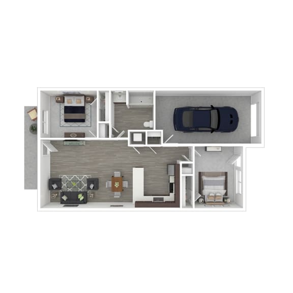 2-bedroom floorplan