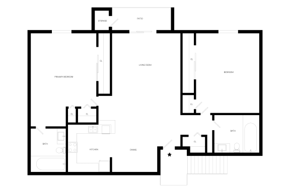 a floor plan of a house with a green background