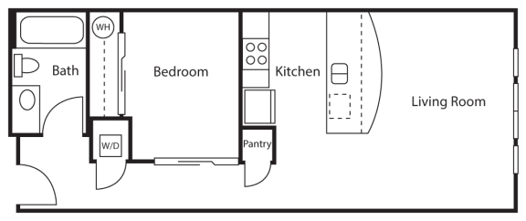 1 Bed - 1 Bath |525 sq ft 1 Bed 1 Bath Floor plan at Emerald Crest, Bothell