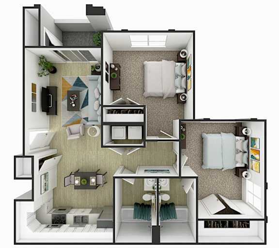 The Basin | 2 Bed 2 Bath | 977 sq ft | Summit on Boulder Apartments in Henderson