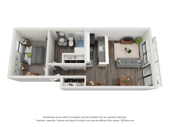 The Element at 3900 apartments in Macon GA photo of one bedroom apartment