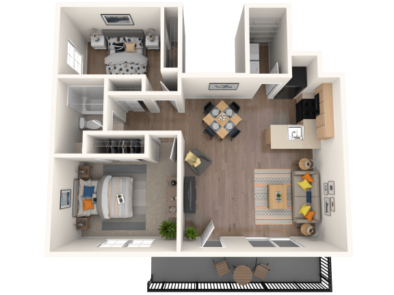 a 1 bedroom floor plan of a 2100 sqft apartment