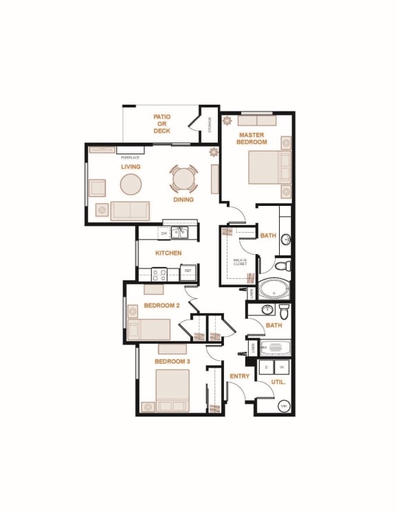 Elm, 3 br, 2 ba, 1196 sq. ft.