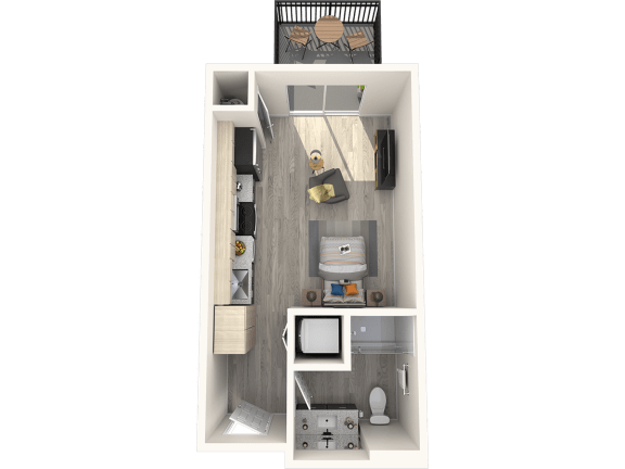 a bedroom floor plan with a toilet and a sink