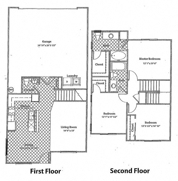 3 Bed - 2.5 Bath |1320 sq ft 3 Bed - 2.5 Bath |1320 sq ft