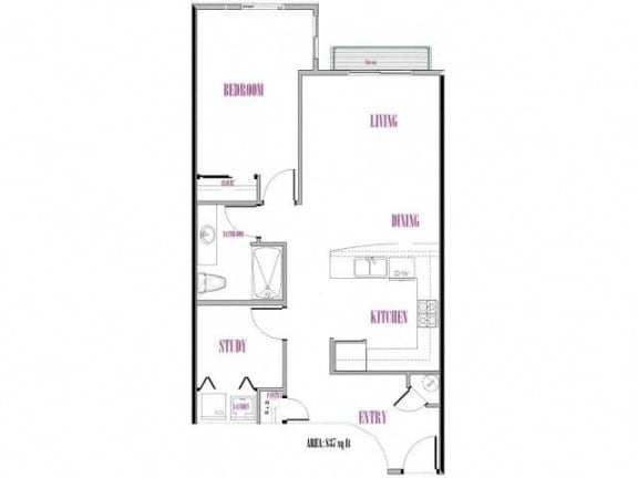Fernow, 1 br, 1 ba, 837 sq. ft.