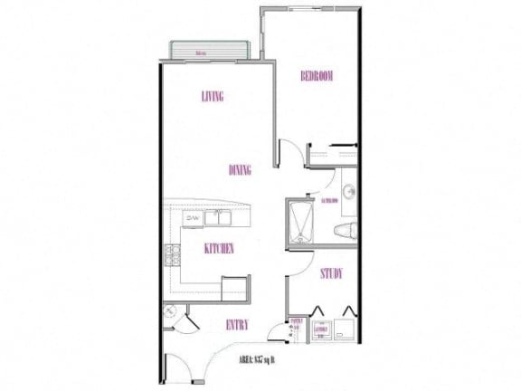 Fernow, 1 br, 1 ba, 837 sq. ft.