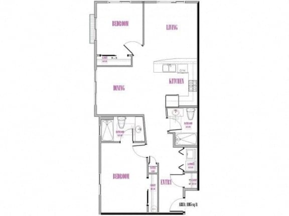 Rainier, 2 br, 2 ba, 1105 sq. ft.