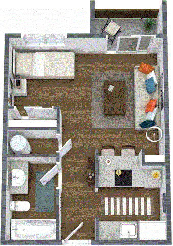 Floor Plan  Studio Fully Renovated