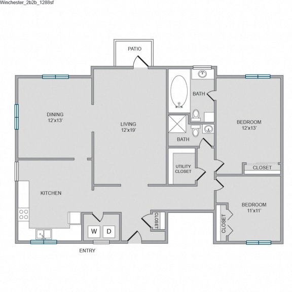 Floor Plans of Winchester Park and Woods in Riverside, RI