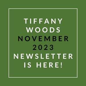 a green background with the words literary woods november 22 23 newsletter is here