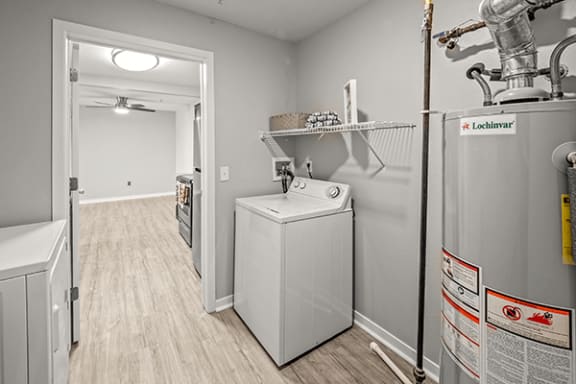 In-unit washer and dryer available in Holly, Michigan apartment
