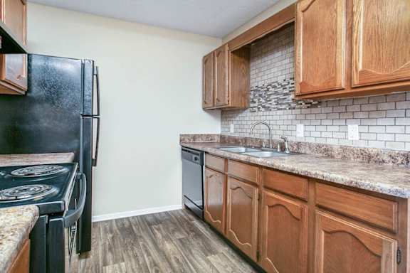 apartments with black appliances
