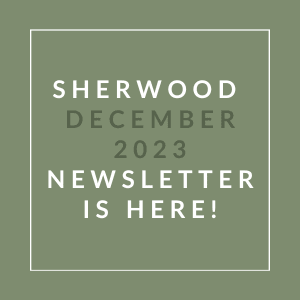 a green background with white text and the words sherwood december 22 23 news
