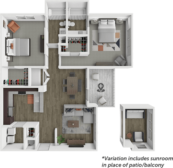 Valley floor plan