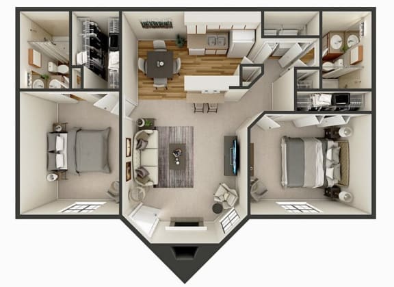 Floor Plan  two bedroom apartment floor plan