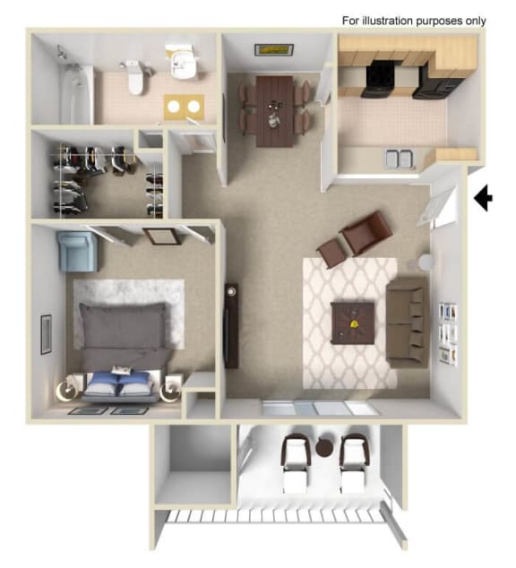 one bedroom apartment floor plan