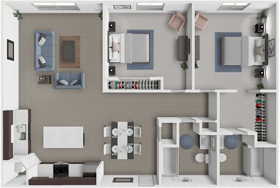 2 bedroom, 1 bathroom apartment at The Chateau in Minot, ND