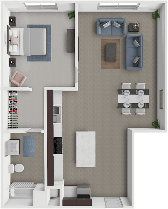 1 bedroom, 1 bathroom apartment at The Chateau in Minot, ND