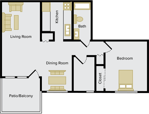 one bedroom apartment in Fairborn
