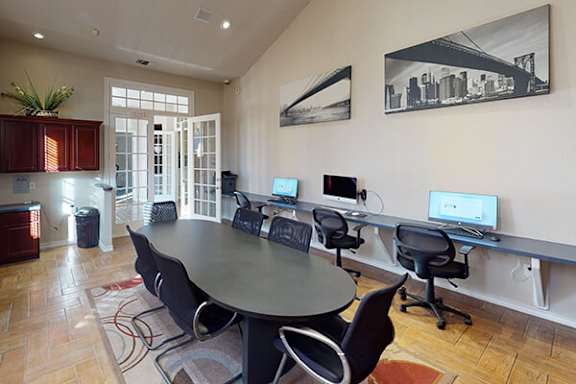 Premium business center at Ashton Pointe apartments