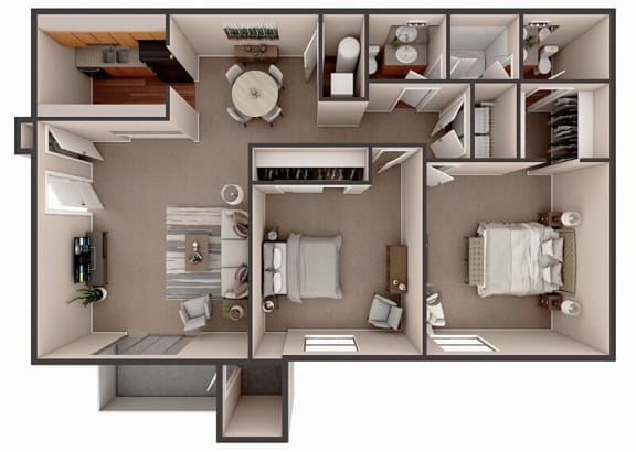 Floor Plan  floor plan of two bedroom apartment