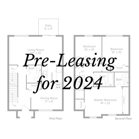 an image of a floor plan with the words pre leasing for 2024
