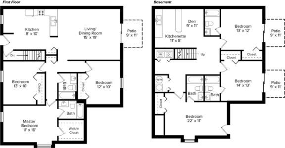 the floor plan of the adaptable roommates house