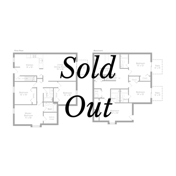 a floor plan of a house sold out