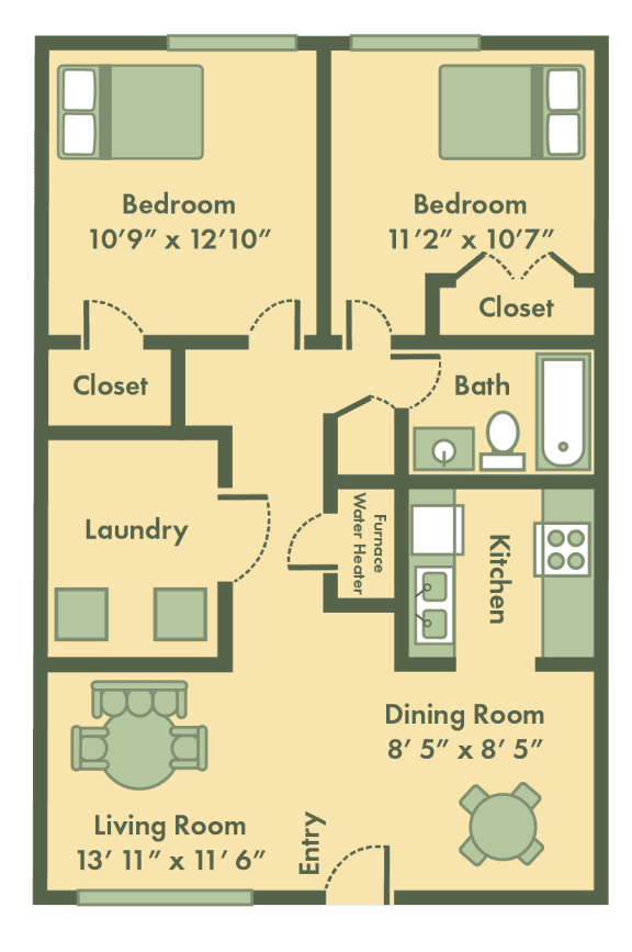 Floor Plans Brookfield Village Apartments Topeka, KS