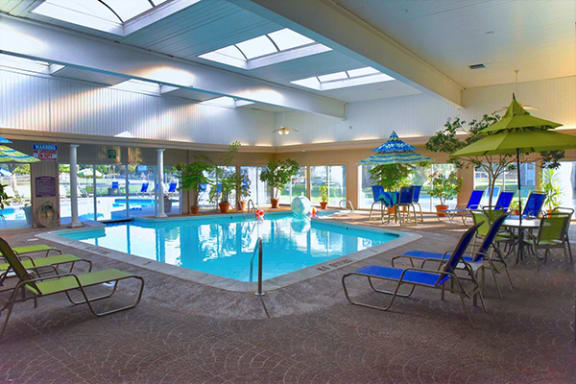 apartment with indoor heated pool at Castle Pointe Apartments