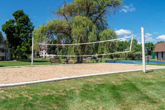 Sand Volleyball Court at Castle Pointe Apartments