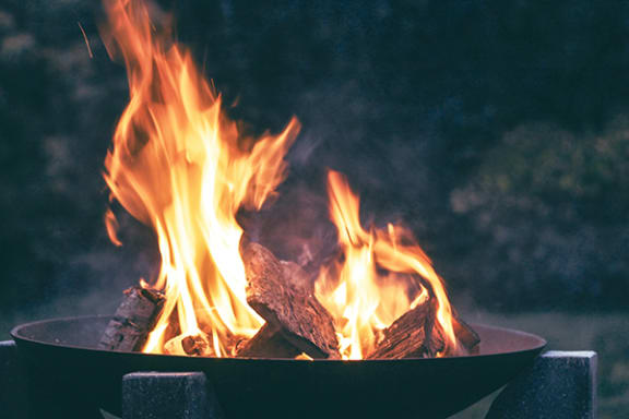 firepit at country club villas amarillo,tx