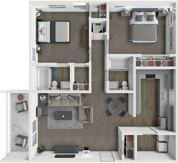 a floor plan of a house with a bedroom and a living room