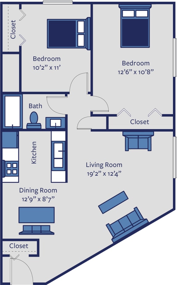 two bedroom floor plan