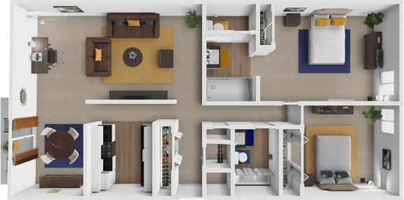 Floor Plan  Centre Ridge Apartments Rockbrook 1 Floor Plan