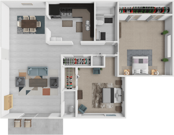 a 2 bedroom apartment at colony village apartments with spacious living area