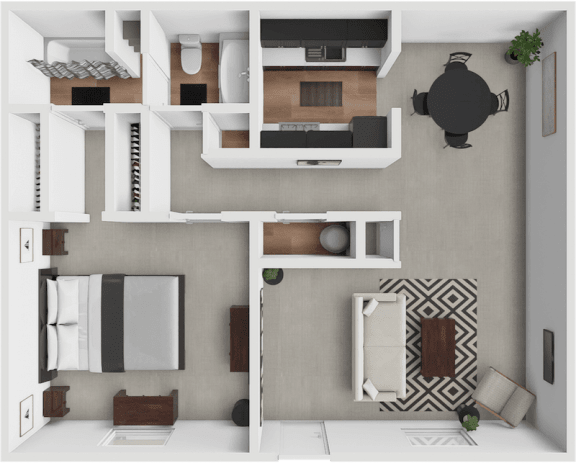 a floor plan of a house with a living room and a dining room
