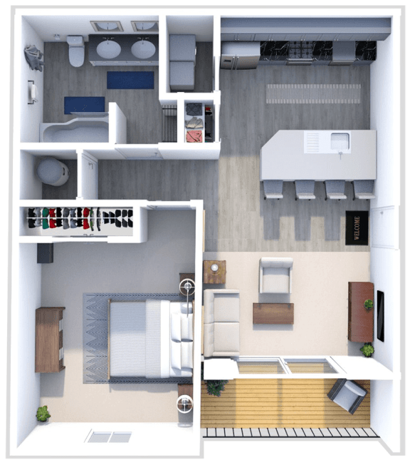 a floor plan of a two bedroom apartment