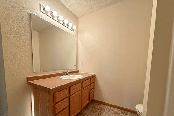 bright lit vanities in bathrooms