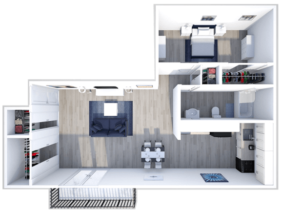 1 bedroom apartment floor plan