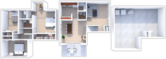 Fairlane East Apartments 3 bedroom, 2 bath