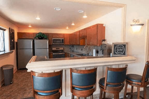 Clubhouse kitchen area in Fox Hill Glens