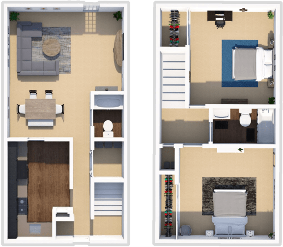 Floor Plan  Forest Hills apartments Bradford floor plan