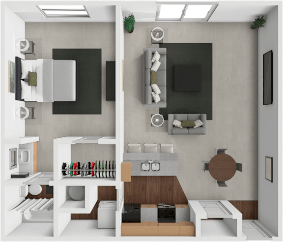 Tulip floor plan at Fleming Court Apartments