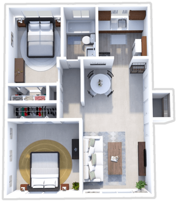 a floor plan of a 1 bedroom apartment