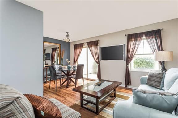 hardwood flooring in select units
